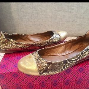 Tory Burch flats ✨ Gold & brown ✨ 7